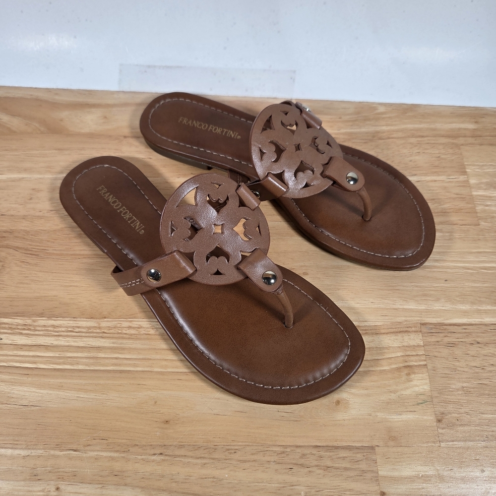 Women's Tan Sandals Franco Fortini Size 6 1/2